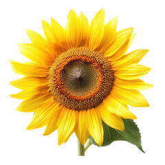 Sunflower object isolated on transparent png.