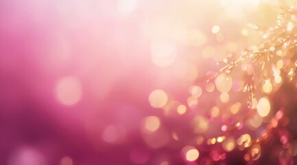 Experience a stunning rose gold gradient background thats beautifully adorned with dazzling, glowing bokeh effects, ideal for crafting a warm, inviting, and elegant atmosphere in any setting