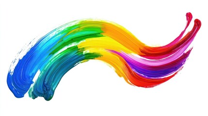 Abstract Rainbow Paint Swirl