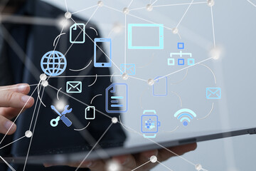 Technology background. Big data concept. Binary