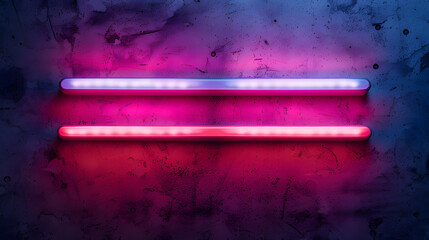 A collection of glowing neon lighting on a black background. Top view futuristic style