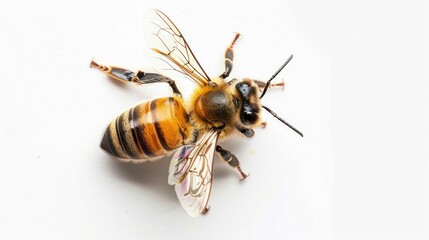 A Close-Up View of a Bee