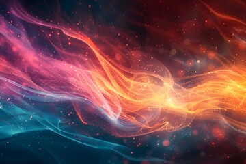 Obraz premium Vibrant Abstract Waves of Colorful Light and Energy