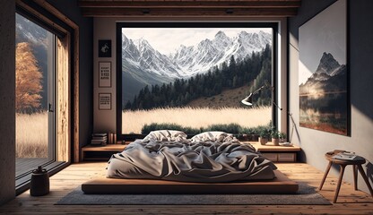 peaceful bedroom with a nice view