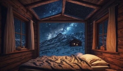 peaceful bedroom with a nice view