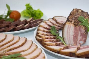Sliced Smoked Pork with Fresh Garnishes