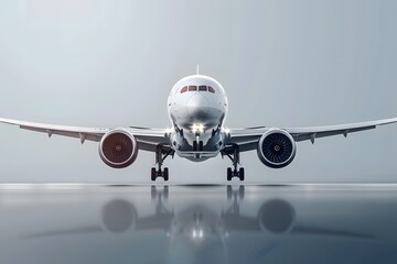 Fototapeta premium Sleek and Modern Aircraft Ready for Takeoff