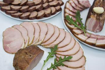 Sliced Smoked Pork with Fresh Garnishes