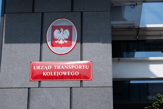 Warsaw, Poland - August 24, 2024: View of the Railway Transport Office (Urząd Transportu Kolejowego, UTK)
