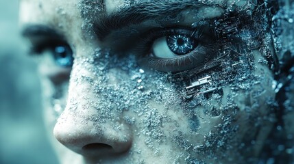 Cyberpunk Humanoid Close Up