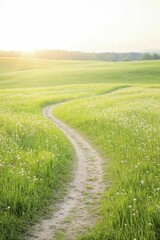 Fototapeta premium Ignite Your Path with Radiant Light and Expansive Areas for New Beginnings.