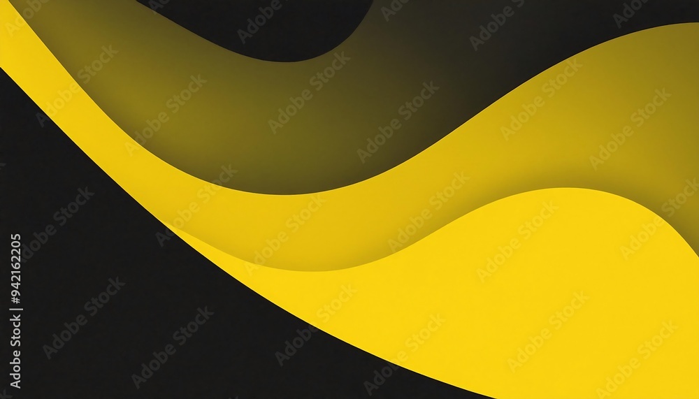 Aufkleber yellow black abstract gradient background grain texture effect dark vibrant color flow backdrop nois