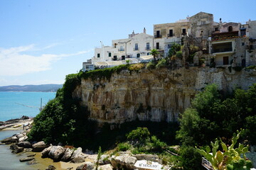 Vieste old town over the sea, Gargano, Puglia, Italy