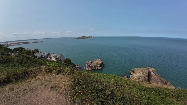 Breathtaking landscape of the Cliffs of Howth in Ireland