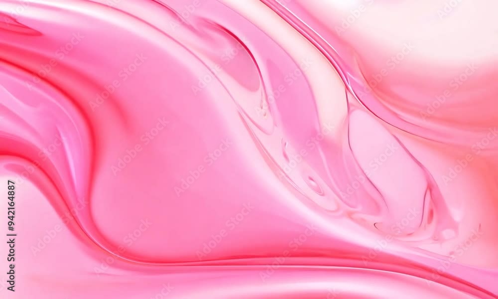 Poster discovering the art of fluid motion with swirling pink hues in a serene setting during a captivating