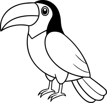 recommend clip art: toucan bird silhouette vector line Art