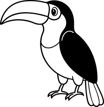 recommend clip art: toucan bird silhouette vector line Art