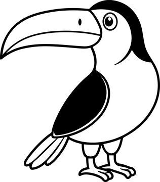 recommend clip art: toucan bird silhouette vector line Art