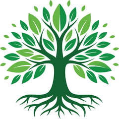 modern tree logo design simple minimalist 