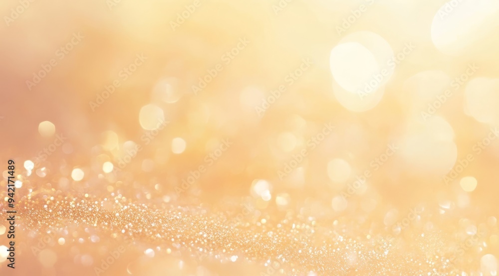 Poster an elegantly designed rose gold gradient background with soft glowing elements and sparkling effects