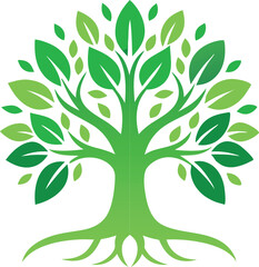 Fototapeta premium modern tree logo design simple minimalist 