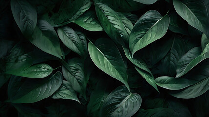 Fototapeta premium Botanical illustration. Tropical seamless pattern. Rainforest, jungle. Palm leaves, background for wallpaper, notebook covers design