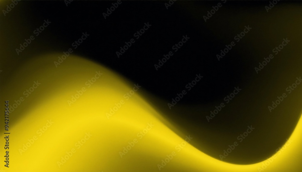 Aufkleber yellow black abstract gradient background grain texture effect dark vibrant color flow backdrop nois