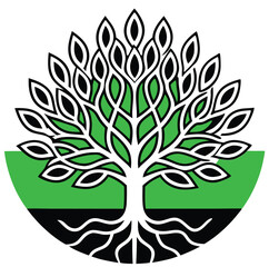 modern tree logo design simple minimalist 