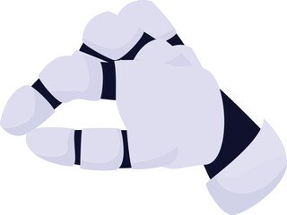 Robotic hand with black joints making a picking gesture