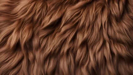Naklejka premium texture de laine de fourrure moelleux marron