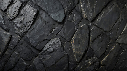 Broken Shattered Stones Black Stones, Dark Background