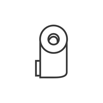 recommend clip art: Line art illustration of a paper towel roll holder