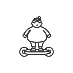 Fototapeta premium Happy Person Riding a Self Balancing Electric Scooter