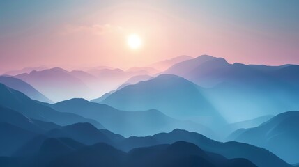 Obraz premium Abstract Mountain Aesthetic Backgrounds Landscapes