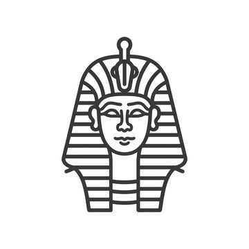 recommend clip art: Line Art Illustration of an Ancient Egyptian Pharaohs Head
