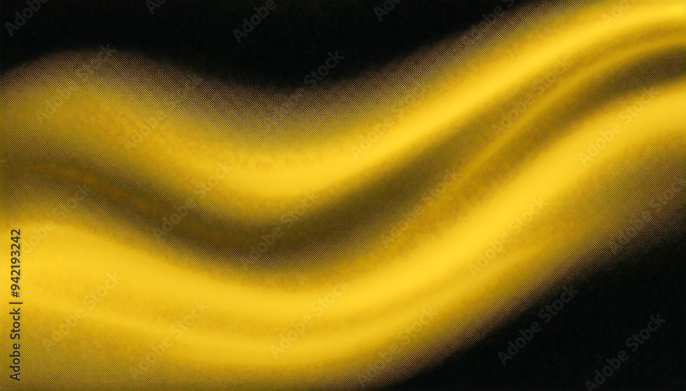 Aufkleber yellow black abstract gradient background grain texture effect dark vibrant color flow backdrop nois