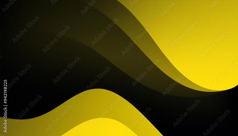Aufkleber yellow black abstract gradient background grain texture effect dark vibrant color flow backdrop nois