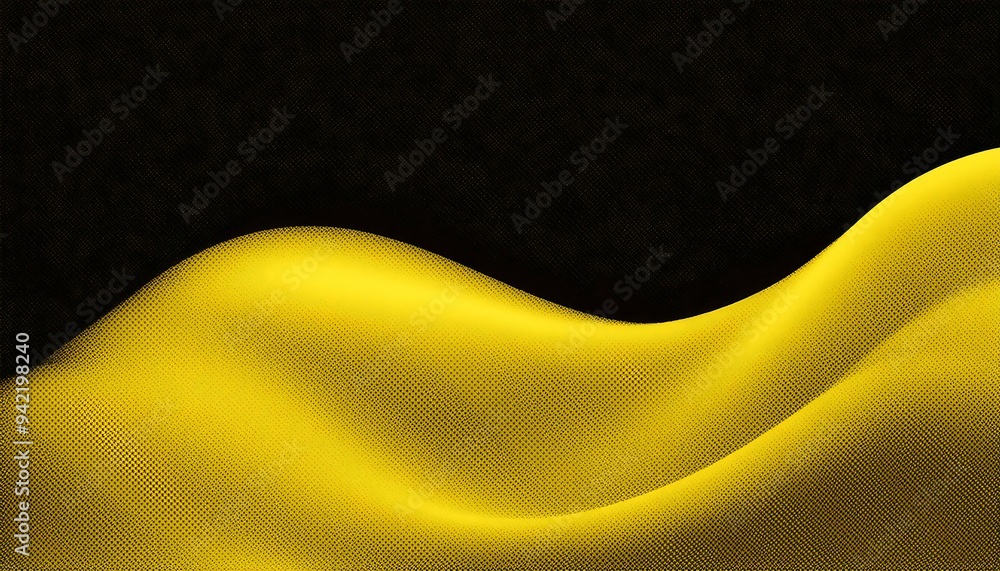 Aufkleber yellow black abstract gradient background grain texture effect dark vibrant color flow backdrop nois