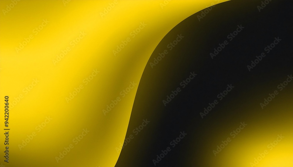 Aufkleber yellow black abstract gradient background grain texture effect dark vibrant color flow backdrop nois