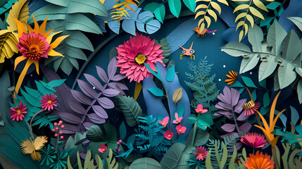 flowers and leaves