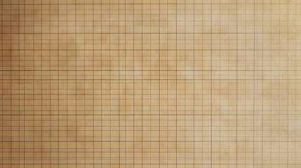 A sheet of old brown math grid paper, graph paper texture as background
