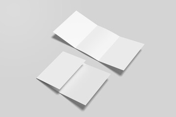 Clean A5 Trifold Brochure Mockup for showcasing your design to clients