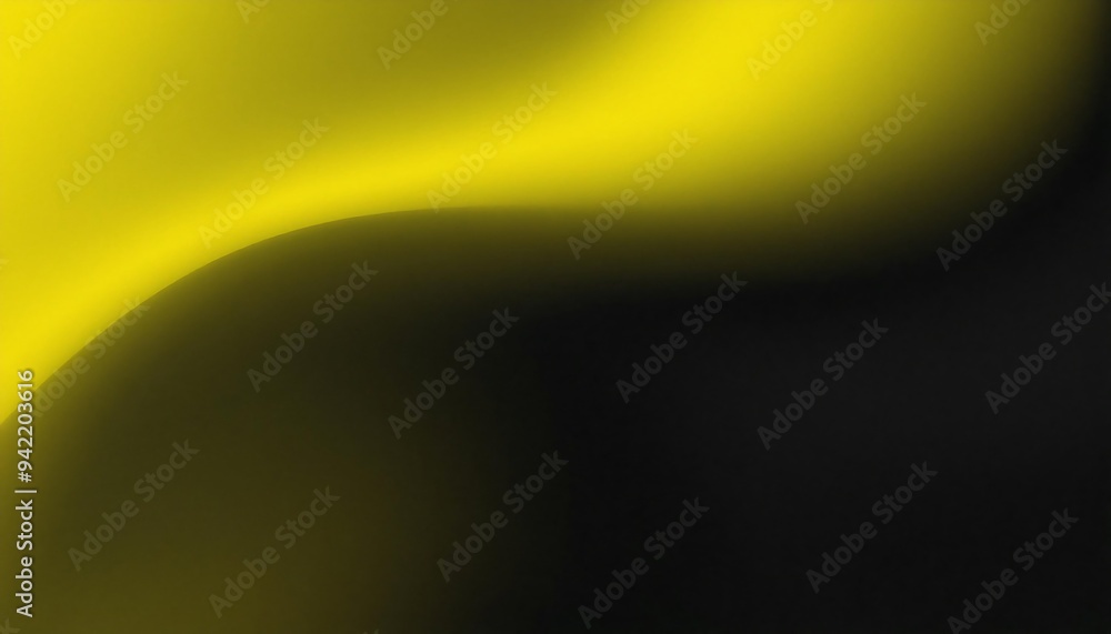 Aufkleber yellow black abstract gradient background grain texture effect dark vibrant color flow backdrop nois