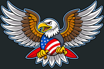 Fototapeta premium vector illustration of a eagle