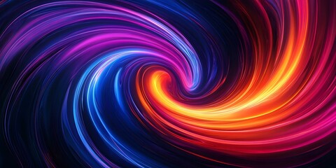 Obraz premium abstract background with swirling patterns against a solid black background, creating a stark contrast between the two color