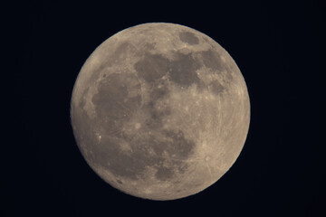 photograph of the full moon taken with a reflex camera