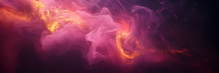 Fototapeta premium an empty textbox background with magical purple smoke corners on a dark glowing background