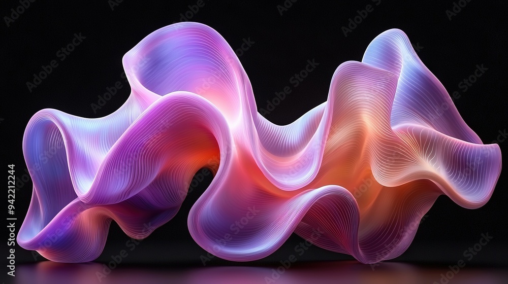 Poster close-up shot of a vibrant object against dark background, with object's reflection on the ground be