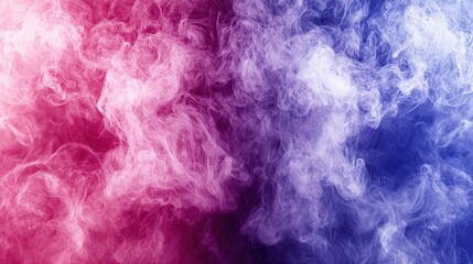 Fototapeta premium A red, white, and blue cloud of smoke on a blue and red background symbolizes the United States