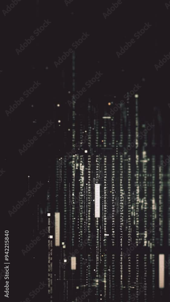 Poster futuristic metaverse, hi-tech digital data telemetry with encrypted numbers, display dynamic backgro
